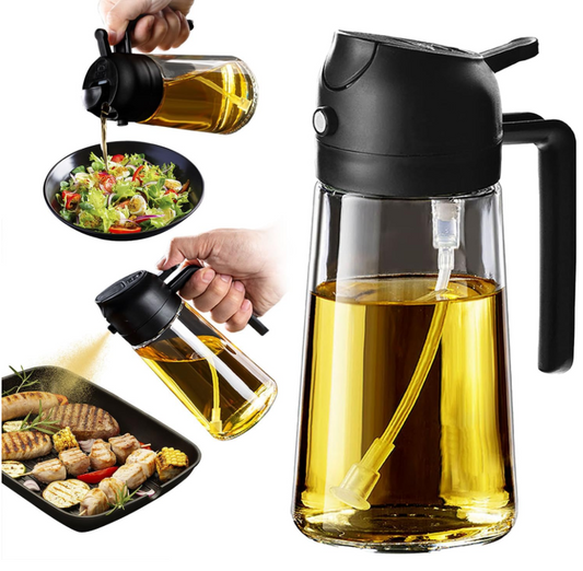 2-in-1 Glass Oil Sprayer & Oiler - Your Essential Kitchen Companion